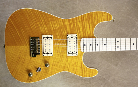 Charvel USA Custom Shop San Dimas Slab Flat Top Trans Amber Guitar