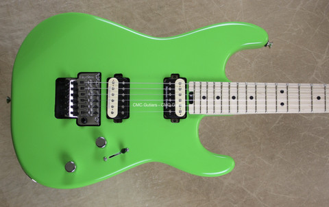 Charvel Pro Mod San Dimas Style Slime Green Guitar with FU Tone Big Brass Block