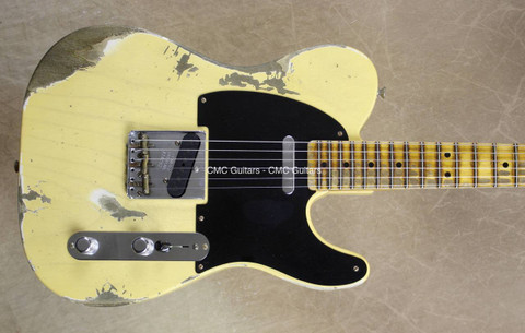 nocaster relic tele telecaster fender guitar heavy blonde custom hover zoom