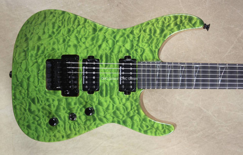 Jackson USA Custom Shop SL2H-MAHQ Soloist Gator Green Guitar