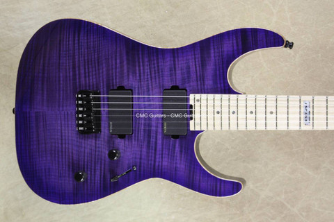 ESP USA M-II Trans Purple Sunburst Flame Top Guitar