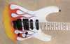 Jackson USA Custom Shop SL1 Soloist Hot Rod Flames Snow White Guitar