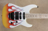 Jackson USA Custom Shop SL1 Soloist Hot Rod Flames Snow White Guitar