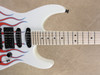Jackson USA Custom Shop SL1 Soloist Hot Rod Flames Snow White Guitar