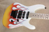 Jackson USA Custom Shop SL1 Soloist Hot Rod Flames Snow White Guitar