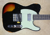 Fender Custom Shop Tele 2018 LTD Reverse Custom HS Heavy Relic Telecaster Black