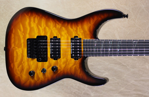 Jackson USA Custom Shop SL2H-MAHQ Soloist Tobacoo Burst Guitar