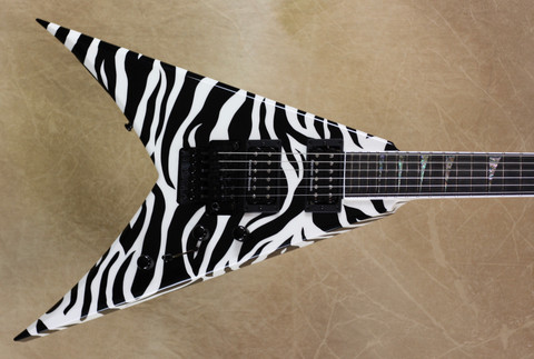 Jackson USA Custom Shop KV2 King V Zebra Guitar
