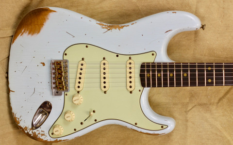 Fender Custom Shop '59 Strat Heavy Relic Sonic Blue Guitar