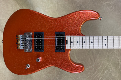 Charvel USA Custom Shop SD Masterbuilt 2H Tangelo Orange Flake Sparkle