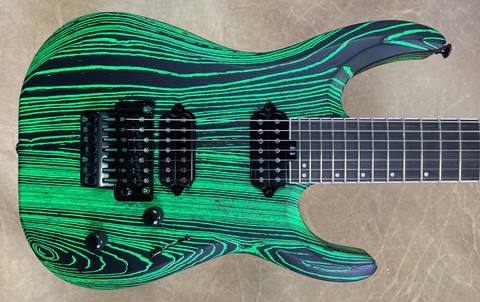 Jackson Pro Series Dinky DK Modern Ash FR7 Baked Green w/FU Tone Green Titanium Upgrades