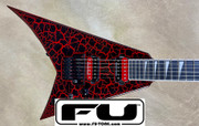 Jackson Pro Series Rhoads RR24 Maul Crackle Guitar with FU Tone Red Titanium Upgrades