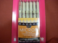 Pigma Micron Pen 6 Piece Set-  Black