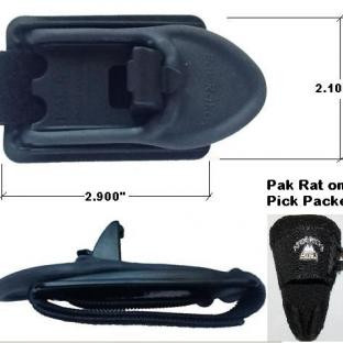 The PAK RAT is a Sling / strap retention system designed with the back pack user in mind. Great for metal detectorist to stay hands free while trusting your equipment is secure. It keeps products like metal detectors with straps that must go over your shoulder on your shoulder when a back pack is being used.