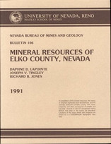 Mineral Resources of Elko County, Nevada - Bulletin 106, 1991 Publication