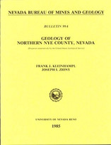 Geology of Northern Nye County, Nevada - 1985