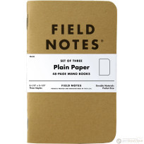 Field Notes Plain Paper Memo Books, 3-Pack