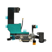 iPhone 5C Black Charge Port Dock Connector Flex Cable With Head Phone Audio Jack USB Port Charging port