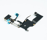 iPhone 5S White Charge Port Dock Connector Flex Cable With Head Phone Audio Jack USB Port Charging port