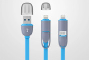 Two-in-One USB Cable for iPhone and Android