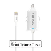 [APPLE MFI CERTIFIED] POWERFLOW 2.1 AMPS CAR CHARGER WITH CAPTIVE LIGHTNING CABLE (AC106)