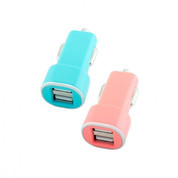 DUAL USB CAR CHARGER AVAILABLE IN VARIETY OF COLORS