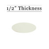 1/2 Thick Round White Poly Cutting Board