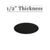 1/2 Thick Round Black Poly Cutting Board