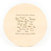 Quote Engraved 16" Round Maple Cutting Board w/Laser Engraved Signatures