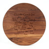 Sports Engraved 16" Round Walnut Cutting Board w/Laser Engraved Signatures