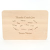 Carved Initial 10 1/2" x 16" Rectangle Maple Cutting Board w/Laser Engraved Signatures