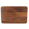Carved Monogram 10 1/2" x 16" Rectangle Walnut Cutting Board w/Twisted Ball Handles and Laser Engraved Signatures