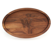 Carved Initial 15" x 124" Trencher Walnut Cutting Board w/Laser Engraved Signatures