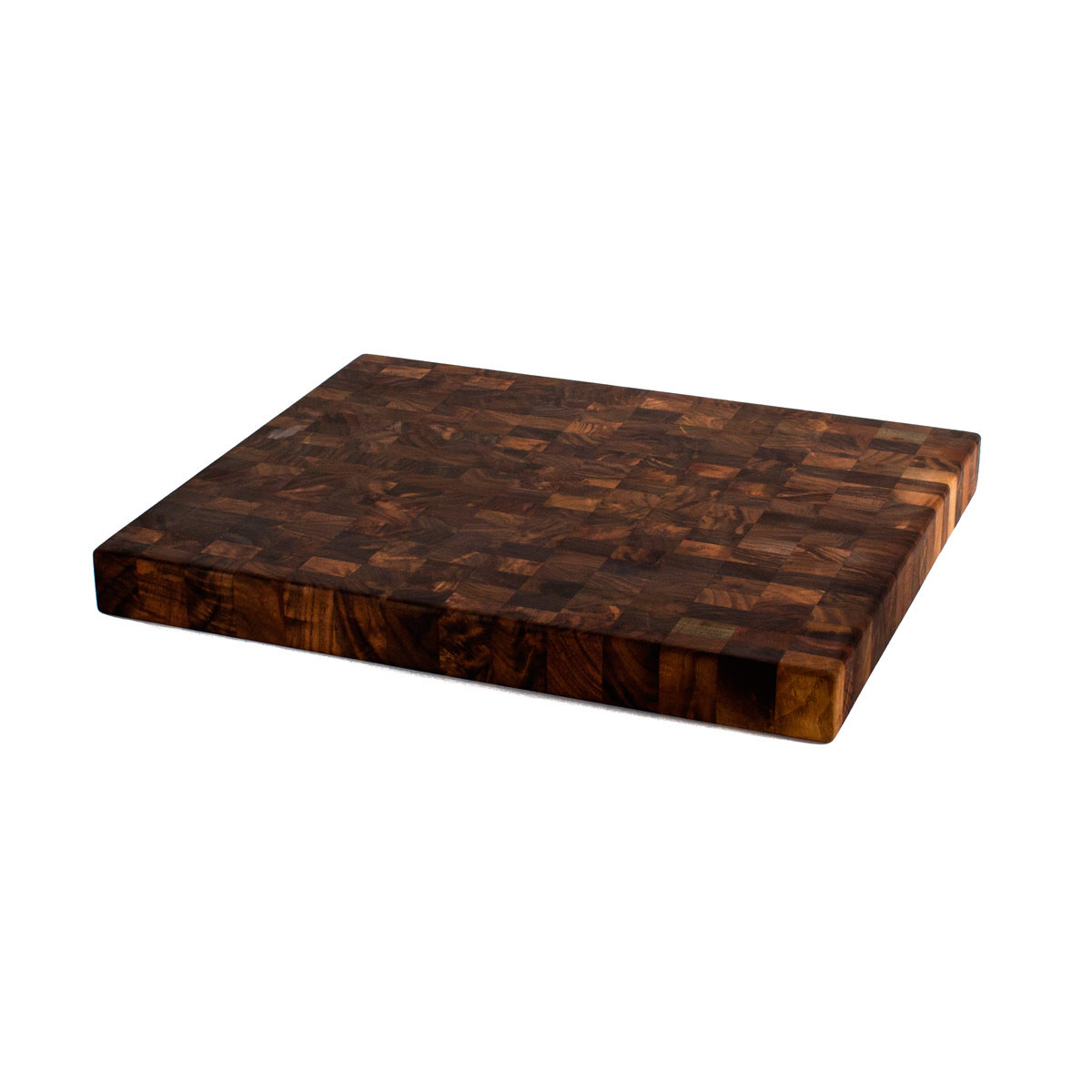 John Boos Edge-Grain Walnut Square Cutting Board with Feet 9 x 9