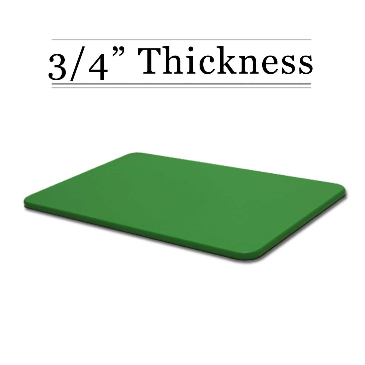 3/4 Thick Green Custom Cutting Board - Cutting Board Company - Commercial  Quality Plastic and Richlite Custom Sized Cutting Boards