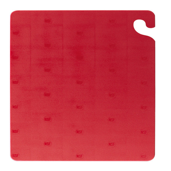 San Jamar RED Cut-N-Carry Cutting Board 12" x 18" x 1/2"