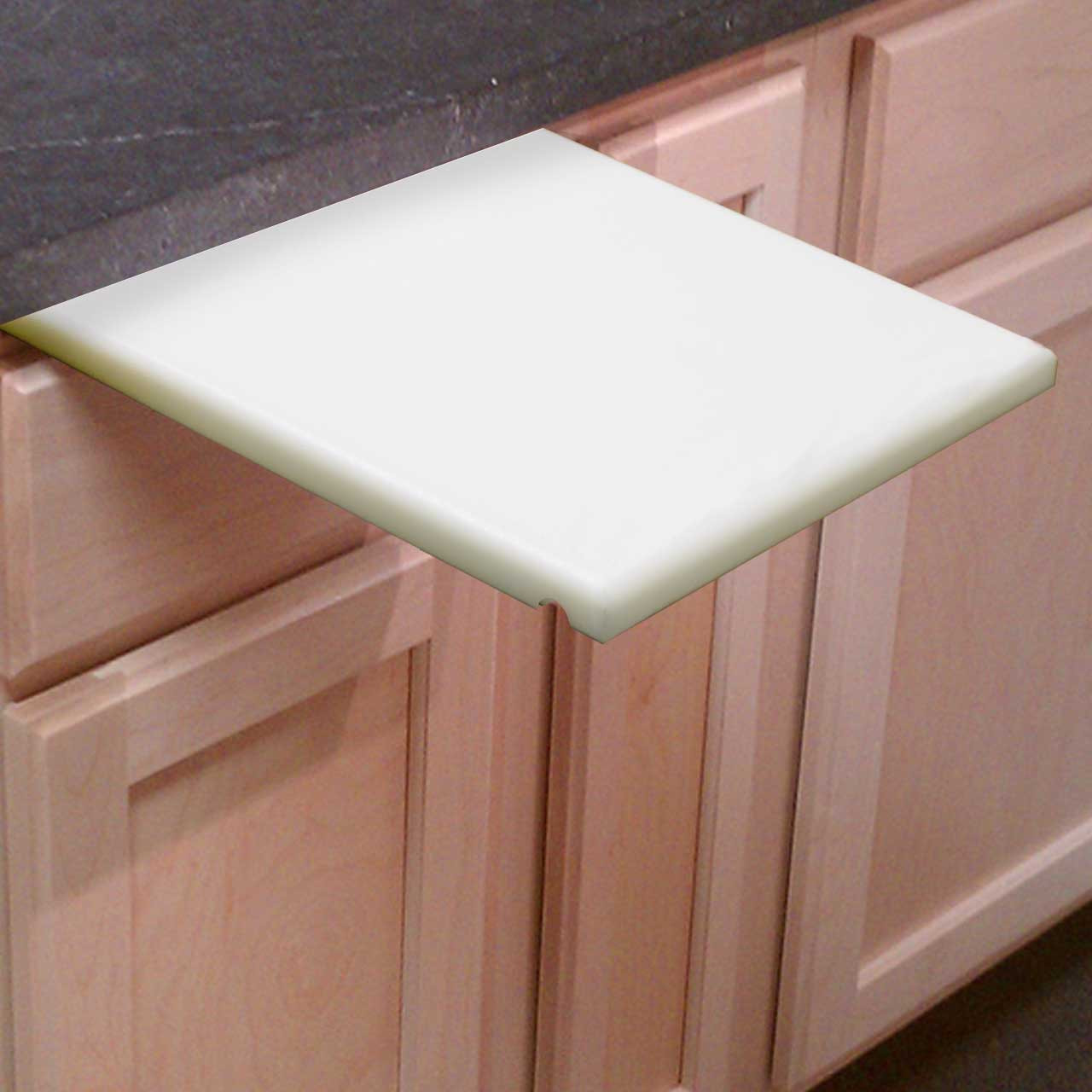Pull Out White Cutting Board - 3/4 Inch Thick - Cutting Board Company -  Commercial Quality Plastic and Richlite Custom Sized Cutting Boards