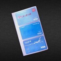 Vinyl Business or Credit Card Holder (3 High) - 2 Tab