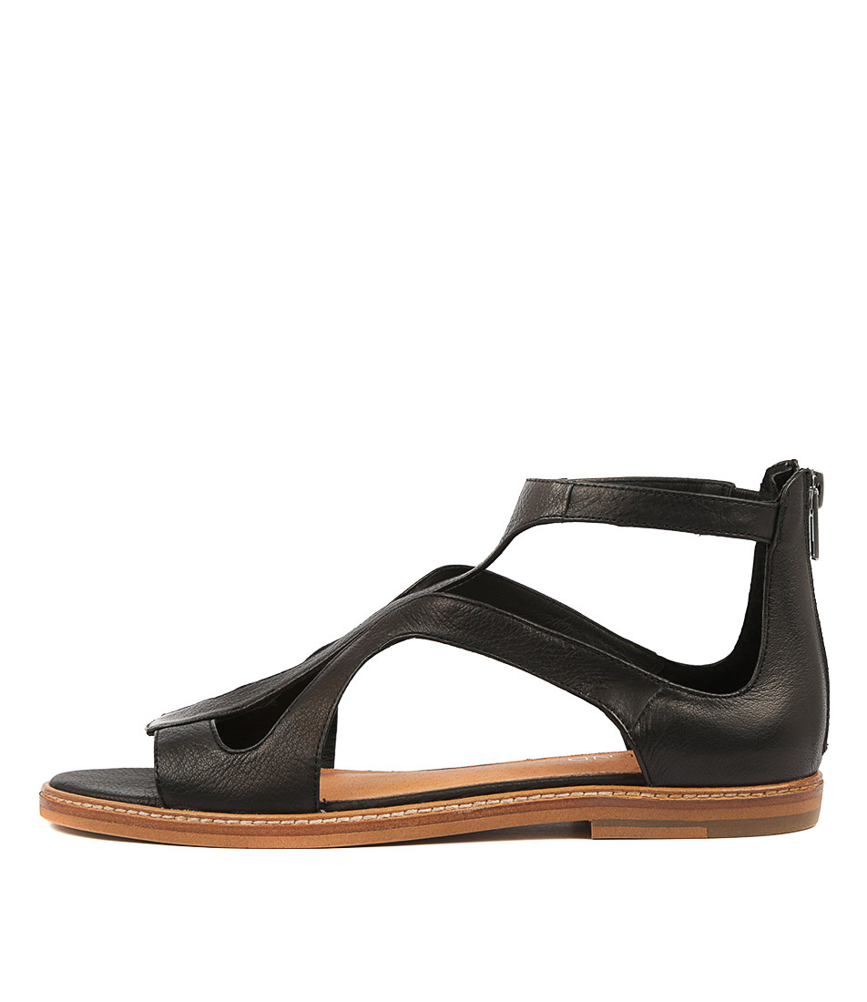 NATOSHA Sandals in Black Leather - Top End Shoes