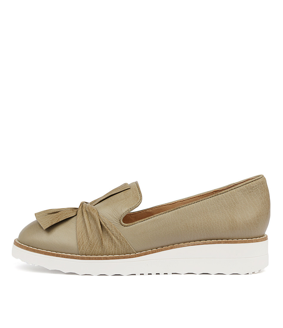 khaki flatforms