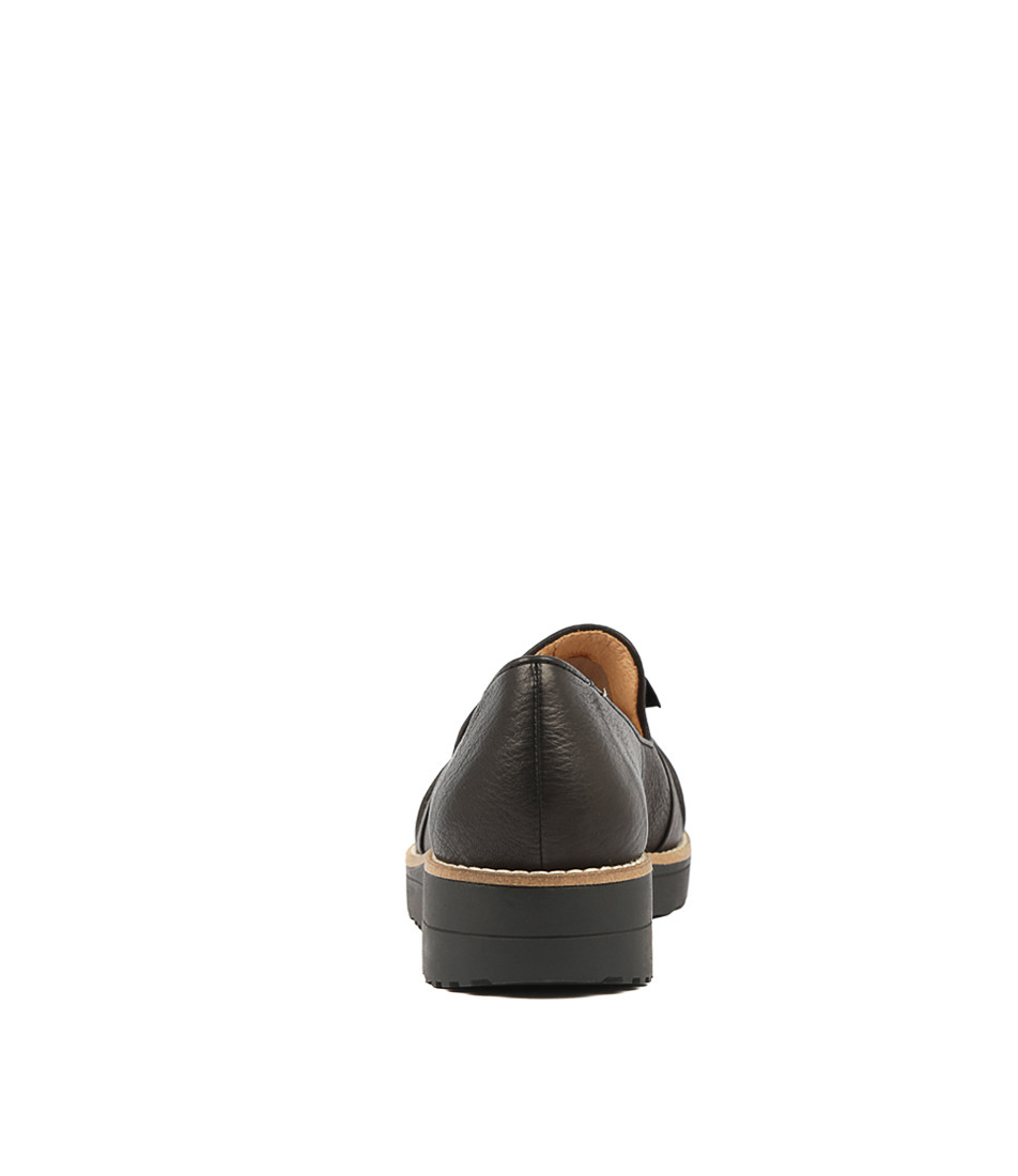 OCLEM Flatforms in Black Leather/ Black Sole - Top End Shoes