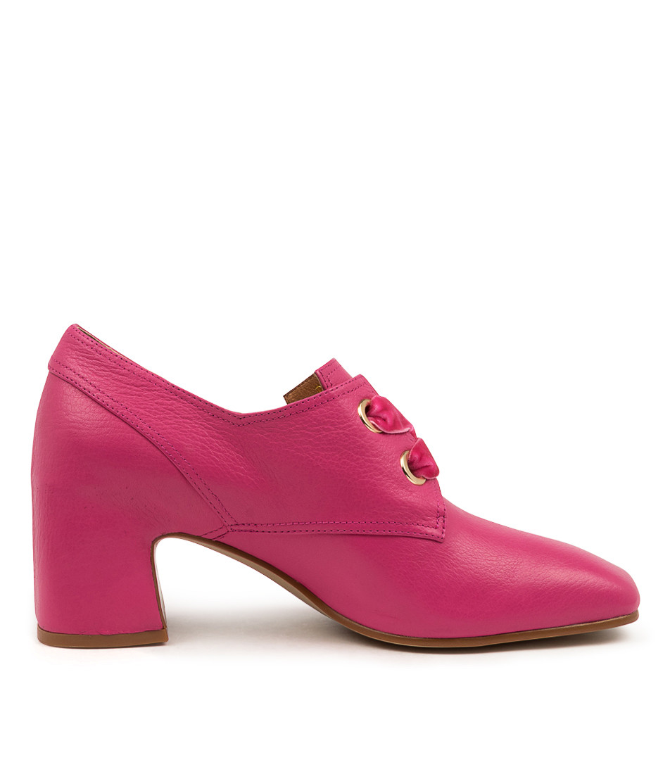 FARISH Mid Heels In Fuchsia Leather Top End Shoes farish-mid-heels-in-fuchsia-leather-top-end-shoes