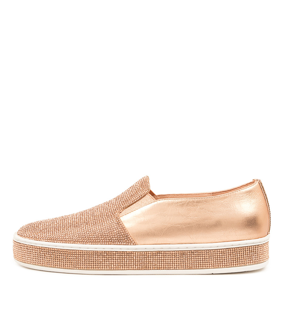 rose gold platform trainers