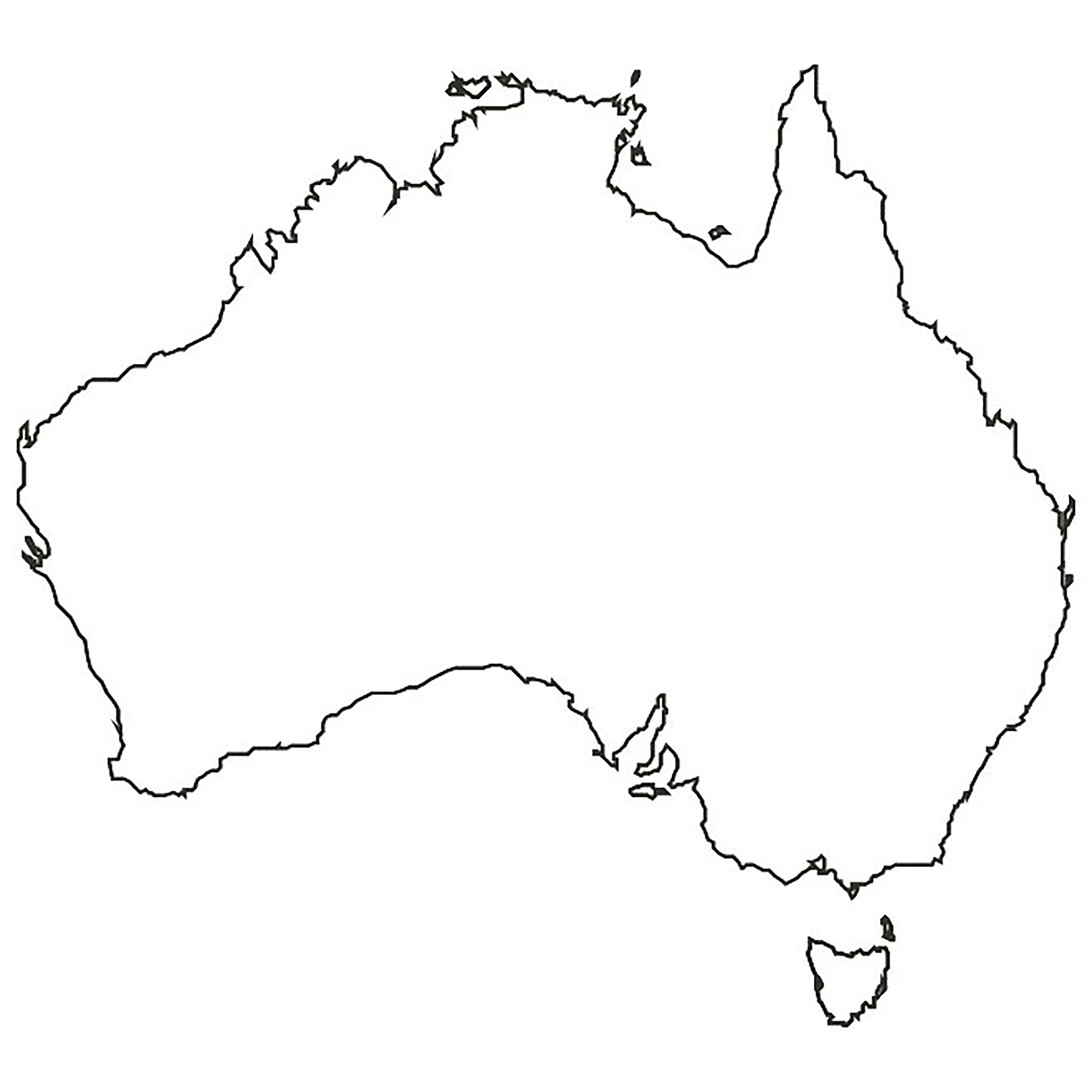 Australia Map Outline 69478 