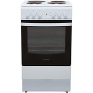 Indesit Cloe IS5E4KHW 50cm Electric Cooker with Solid Plate Hob - White - A Rated - BRAND NEW