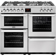  Belling Cookcentre 100DFT Professional Stainless Steel 100cm Dual Fuel Range Cooker - GRADED