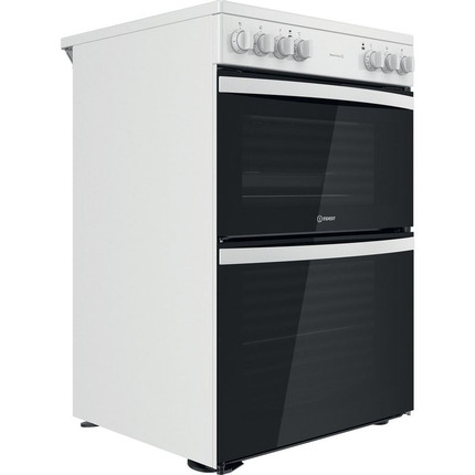 Indesit ID67V9KMW/UK 60cm Double Oven Electric Cooker White - BRAND NEW