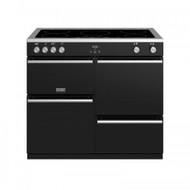 Stoves Precision DX S1000Ei 100cm Electric Range Cooker with Induction Hob - Black - A/A/A Rated - GRADED