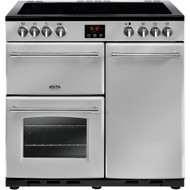 Belling Farmhouse 90E Electric Range Cooker with Ceramic Hob - Silver - GRADED