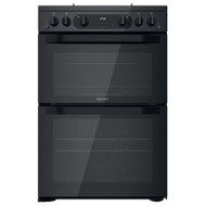 Hotpoint HDM67G0CMB/UK Gas Cooker - Black - A+/A+ Rated - GRADED
